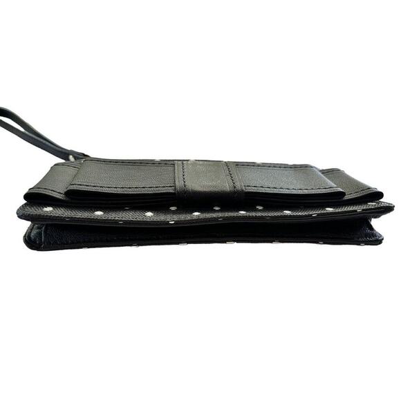 EUC Kate Spade Bow Becca Thin Wristlet Black Leather Pencil Case - Picture 6 of 6